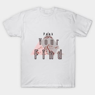 Find Your Peak Minimalist Mountain T-Shirt Design. T-Shirt